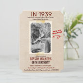 N'IMPORTE QUEL ÂGE - Photo Vintage Invitation Anni (Debout devant)