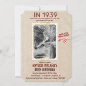 N'IMPORTE QUEL ÂGE - Photo Vintage Invitation Anni (Devant)