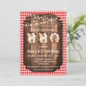 N'IMPORTE QUEL ÂGE - Rustique barbecue Invitation  (Debout devant)