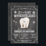 N'IMPORTE QUEL ÂGE - Wonderland d'hiver Invitation<br><div class="desc">Invitation du tableau de bord de l'écorce polaire Winter Wonderland Chalk</div>