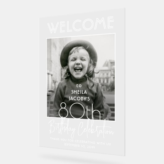 N'IMPORTE QUEL Anniversaire Chic Typographie Photo (Angle)