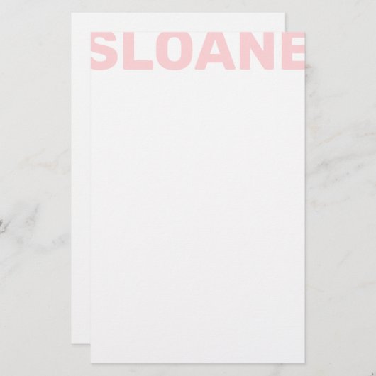 N'importe quel bloc de couleur Nom papeterie perso (Devant / Derrière)