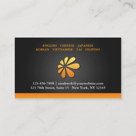 N'importe quel Carte de visite de logo (Dos)