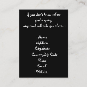 N'importe quel carte de visite routier