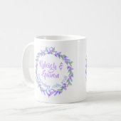 N'importe quel nom Anniversaire Floral Gift Mug (Devant gauche)