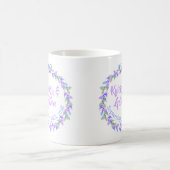 N'importe quel nom Anniversaire Floral Gift Mug (Centre)