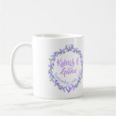 N'importe quel nom Anniversaire Floral Gift Mug (Gauche)