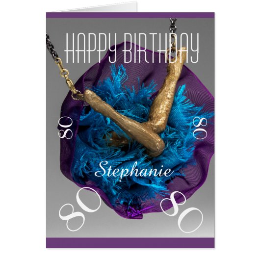 N'importe quel nom et âge de la carte d'anniversai (Devant)