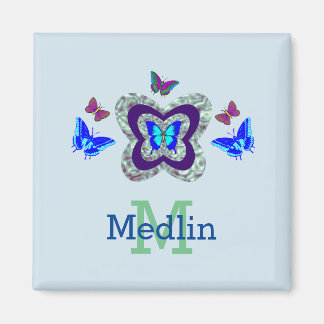 N'importe quel nom Vibrant Papillons Magnet