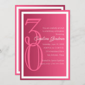 N'importe quel numéro Anniversaire Invitation N'im (Devant / Derrière)