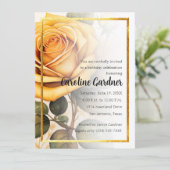 N'Importe Quel Numéro Anniversaire Invitation Rose (Debout devant)