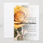 N'Importe Quel Numéro Anniversaire Invitation Rose (Devant / Derrière)