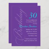 N'Importe Quel Numéro Anniversaire Invitation Tout (Devant / Derrière)