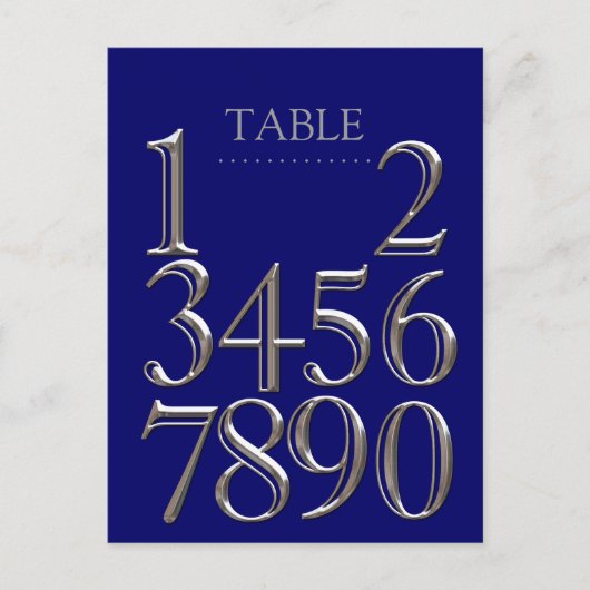N'Importe Quel Numéro De Table Couleur Bloque L'Ar (Devant)