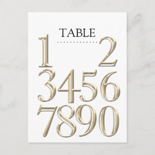 N'Importe Quel Numéro De Table Couleur Bloque L'Or