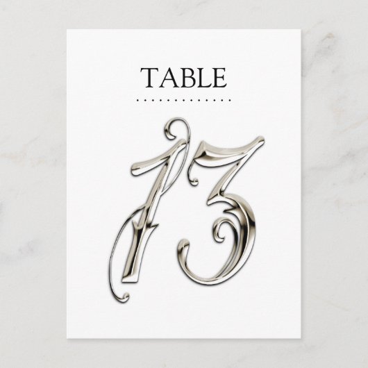 N'Importe Quel Numéro De Table Couleur Fancy Argen (Devant)