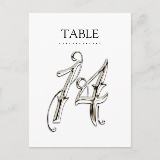 N'Importe Quel Numéro De Table Couleur Fancy Argen (Devant)