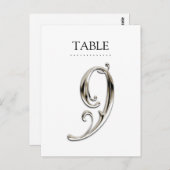 N'Importe Quel Numéro De Table Couleur Fancy Argen (Devant / Derrière)