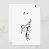 N'Importe Quel Numéro De Table Couleur Fancy Argen (Devant / Derrière)