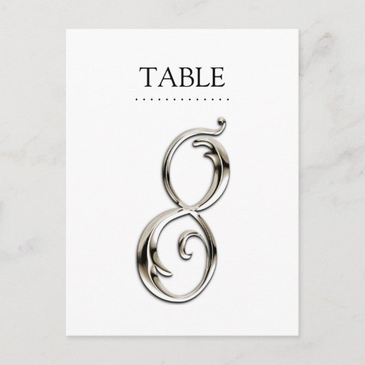 N'Importe Quel Numéro De Table Couleur Fancy Argen (Devant)