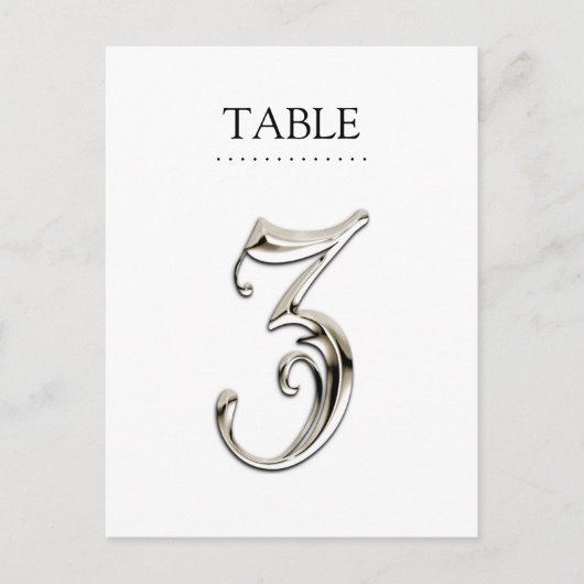 N'Importe Quel Numéro De Table Couleur Fancy Argen (Devant)