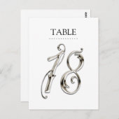 N'Importe Quel Numéro De Table Couleur Fancy Argen (Devant / Derrière)