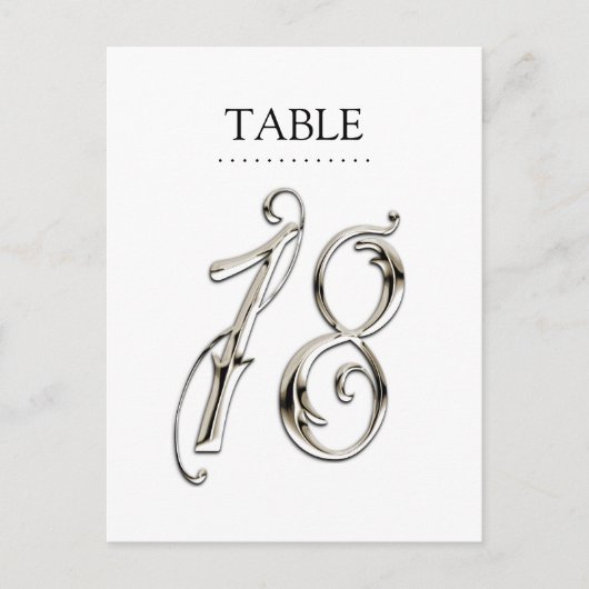 N'Importe Quel Numéro De Table Couleur Fancy Argen (Devant)