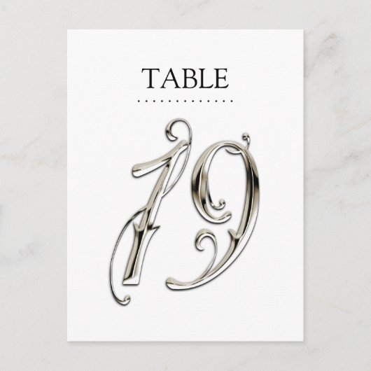 N'Importe Quel Numéro De Table Couleur Fancy Argen (Devant)