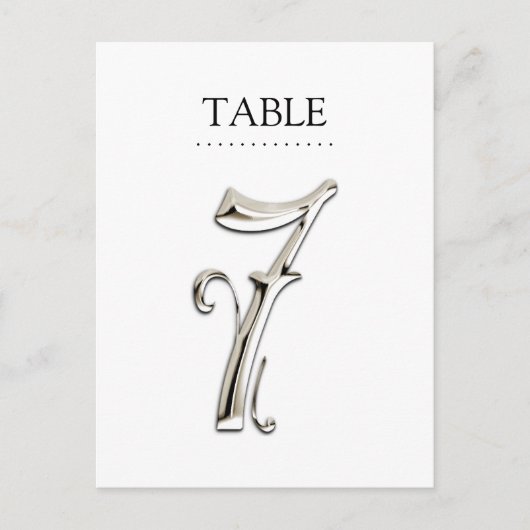N'Importe Quel Numéro De Table Couleur Fancy Argen (Devant)