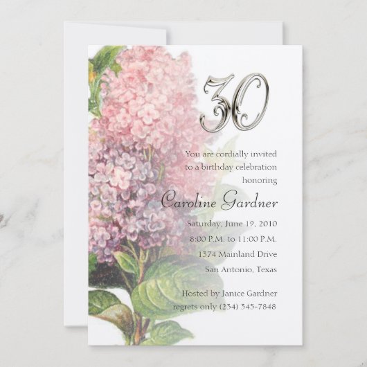 N'Importe Quel Numéro Invitation Anniversaire (Devant)