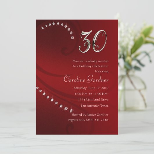 N'Importe Quel Numéro Invitation Anniversaire (Debout devant)