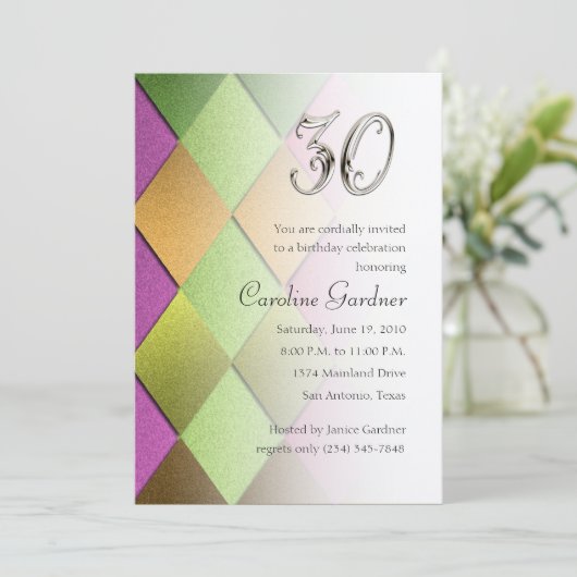 N'Importe Quel Numéro Invitation Anniversaire (Debout devant)