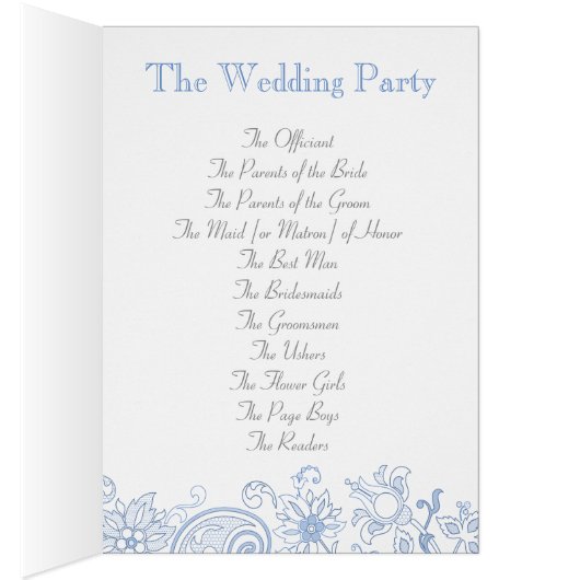 N'importe quel programme de mariage de la dentelle (Intérieur (Droit))