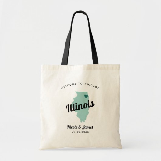 N'Importe Quel Sac D'Accueil De Color Illinois Map (Devant)