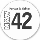 N'importe quel Sticker de numéro de table de coule (Devant)