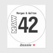 N'importe quel Sticker de numéro de table de coule (Feuille)