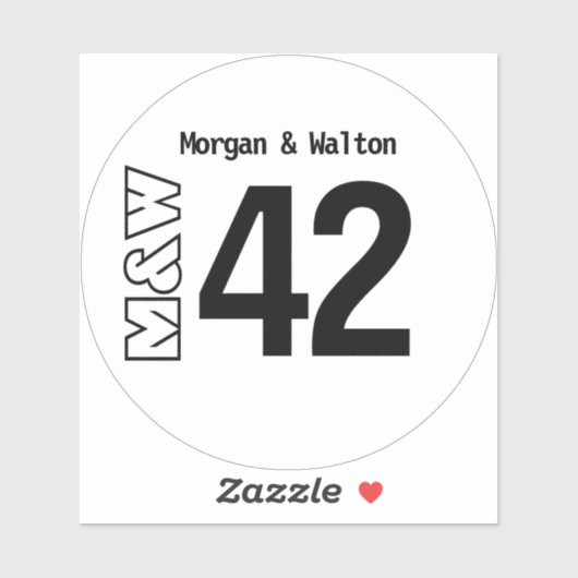 N'importe quel Sticker de numéro de table de coule (Feuille)