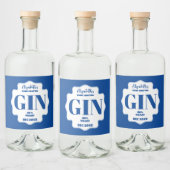 N'Importe Quel Sticker Gin Personnalisé Couleur (Bouteilles)