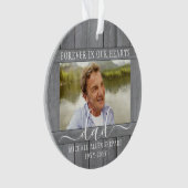 N'Importe Quel Texte 2 Photo Mémorial Simple Gris (devant)