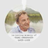 N'importe quel texte 2 Photo Mémorial Simple Noir (dos)