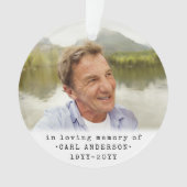 N'importe quel texte 2 Photo Mémorial Simple Noir (devant)