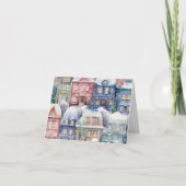 N'Importe Quel Texte Snowy Homes Carte de Vacances (Devant)