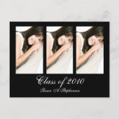 N'importe quelle année~ Black Graduation Carte Pos (Devant)