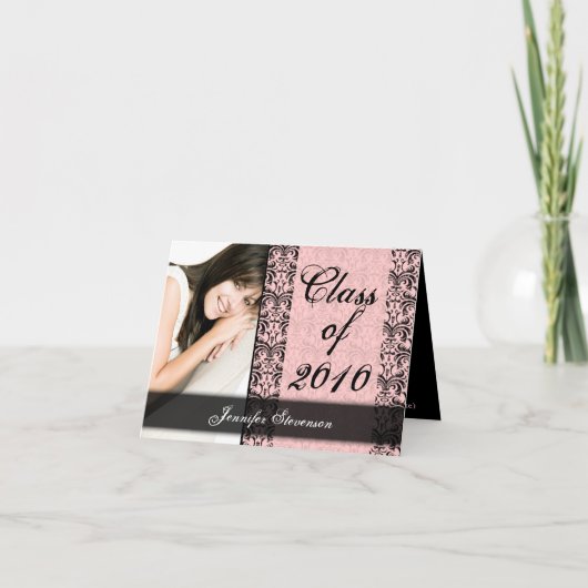 N'IMPORTE QUELLE ANNÉE Carte de Graduation Pink La (Devant)