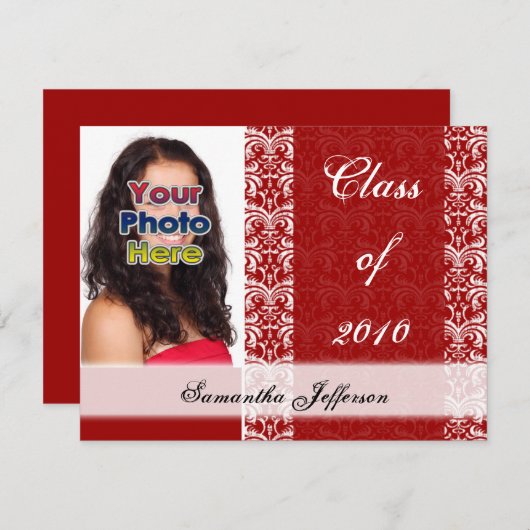 N'importe quelle année~ Faire-part de graduation d (Devant / Derrière)