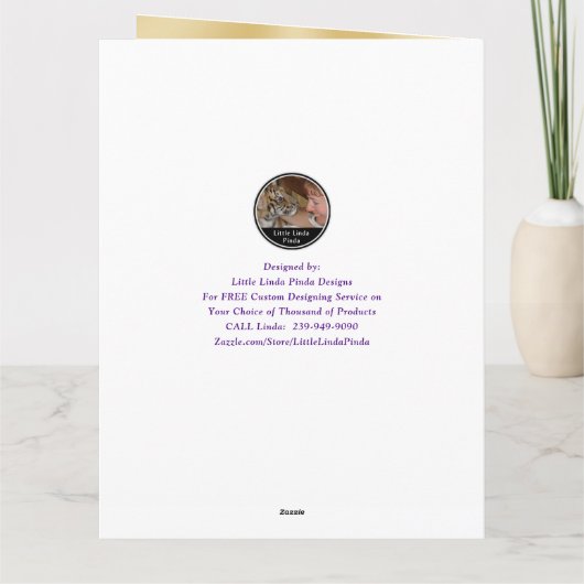 N'importe quelle année Purple Gold Carte d'anniver (Dos)