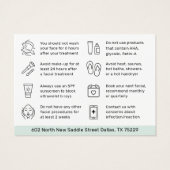 N'importe quelle carte d'instructions de soins pos (Dos)