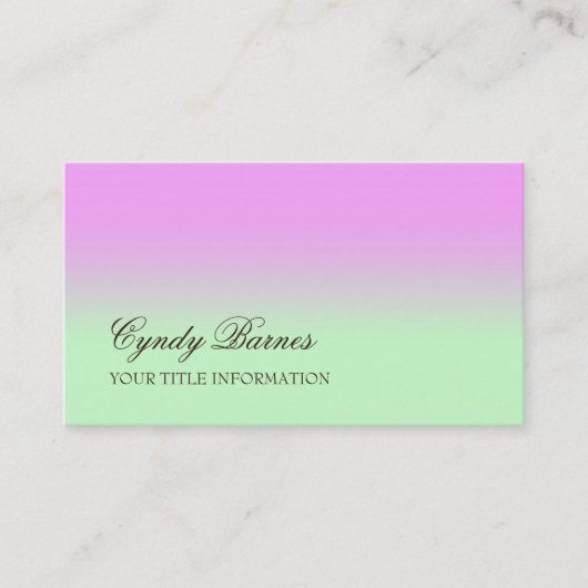 N'importe quelle couleur avec Carte de visite de d (Devant)