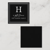 N'Importe Quelle Couleur - Cartes Cadeaux Monogram (Devant / Derrière)