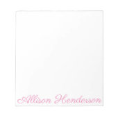 N'importe quelle couleur - Nom de script Bloc-note (Devant)